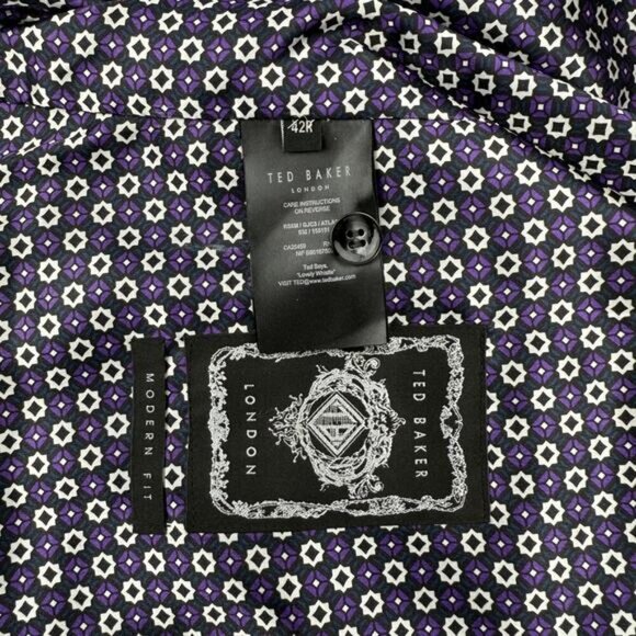 TED BAKER Men's Wool Modern Fit Vest Sz 42R Gray Purple - Picture 3 of 7